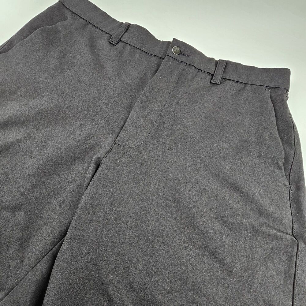 Callaway Mens 34 Golf Shorts Black Stretch Performance Flat Front Embroidered
